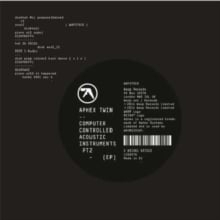 Aphex Twin - Computer Controlled Acoustic Instruments Pt2 (Vinyl 12" EP)